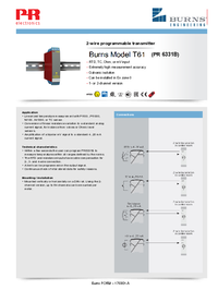 Thumbnail of document Data Sheet - T61 Programmable 2-Wire Transmitter